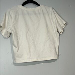 Elegant White Short Sleeve Women's Tee